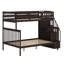 Lit superposé avec rangement et garde-corps pour la chambre à coucher-325159968