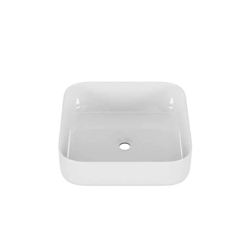 Topcraft Square Art Vessel Sink White