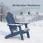 Ensemble de 2 chaises Adirondack pliantes classiques, chaises de patio en PEHD toutes saisons avec porte-gobelet, conception ergonomique pour pelouse de terrasse-2044745190