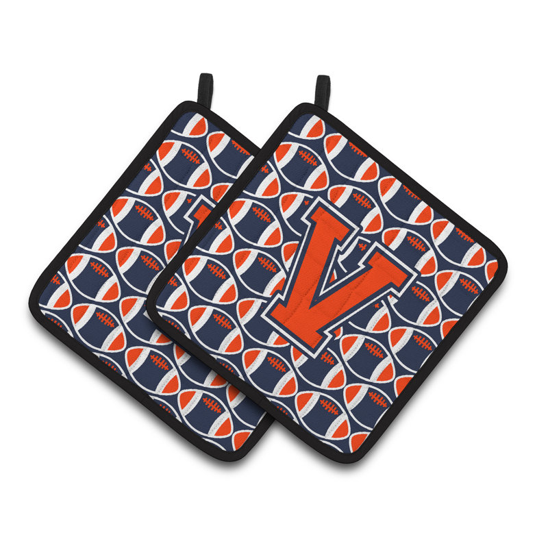 Poignée de football, V, Orange / Bleu et / Blanc