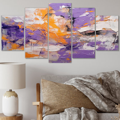 Evolving Movements Abstract Expressionism III - Abstract Wall Art Print - 5 Panels