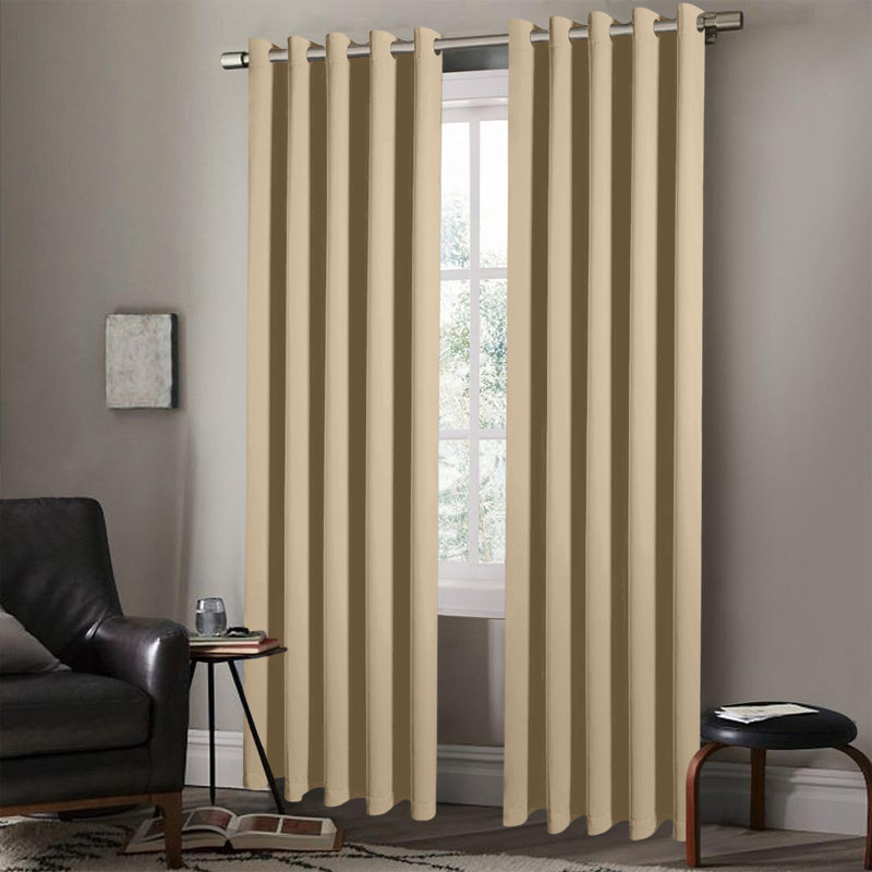Haffa Blackout Curtain, Cream, 117cm Width x 137cm Drop