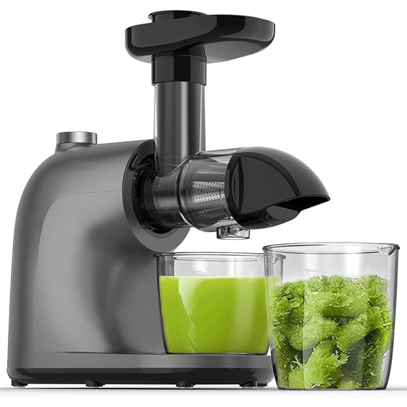 Quiet Cold Press Juicer Machine, Compact Single Serve Slow Masticating Juicer, High-Yield Vegetable and Fruit Juice Maker