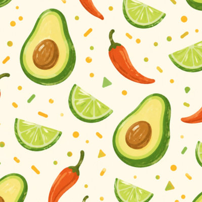 Peel and Stick Wallpaper Seamless nachos snack guacamole jalapeno peppers cartoon flat style Contact Paper Removable Self Adhesive Wall Mural Wall Decor for Bedroom Kitchen Cabinets 17.7in x 118in