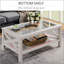 Table basse de style campagnard avec structure en bois