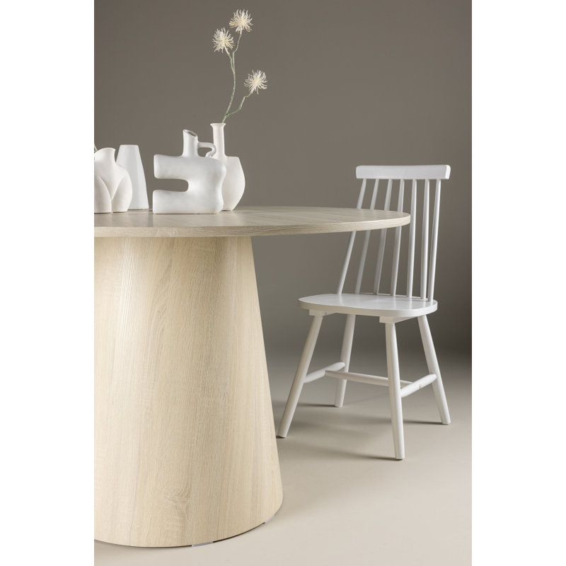 Bissie Round Dining Table, Whitewash