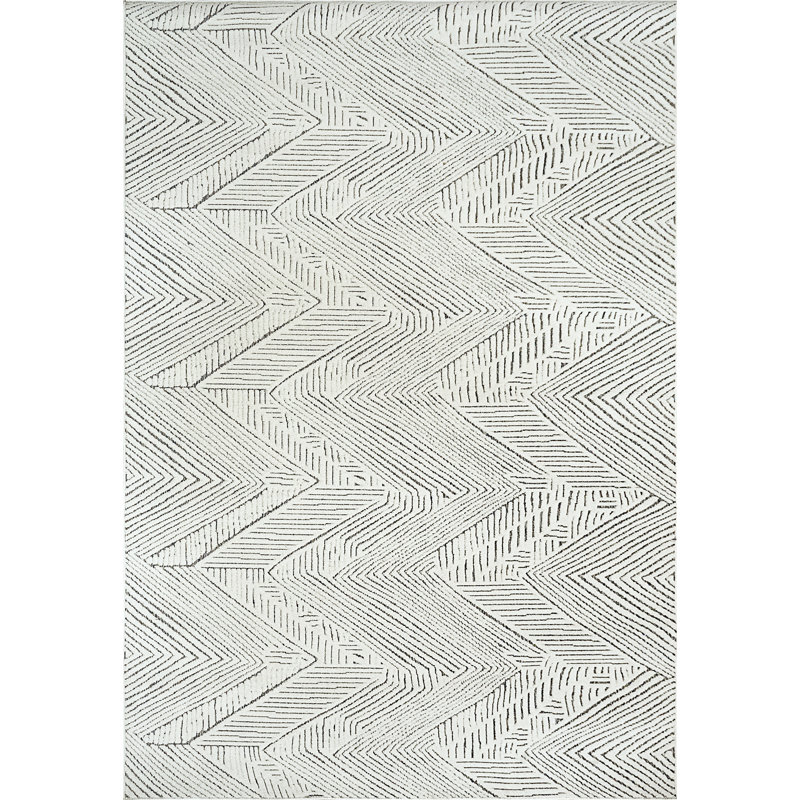 Stenger Chevron Indoor Rug, Rectangle 7'10" x 10'10"