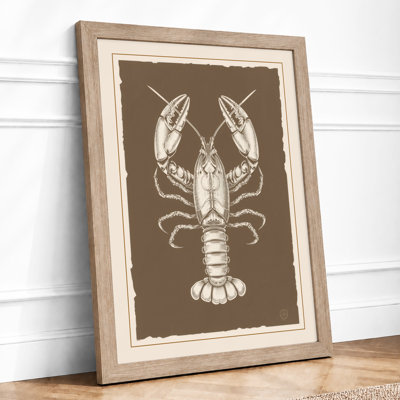 Lobster Study Botanical - Framed Print