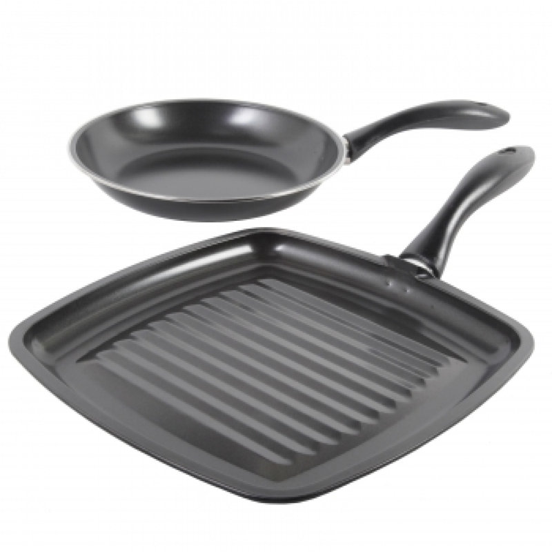 Batterie de cuisine 2 pièces Gibson Westleton - noir