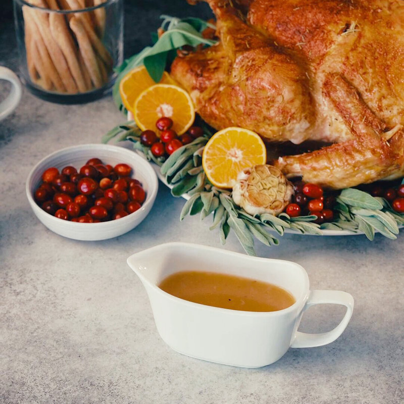 Saucière avec cuillère Kook, blanc, 14 oz