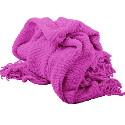 Tweed Knitted Throw Blanket
