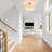 Modern Drum Linen Semi Flush Mount Ceiling Light Fixture