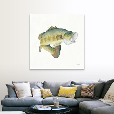 " Gone Fishin Large Mouth " Painting Print