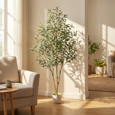 71" Faux Olive Tree