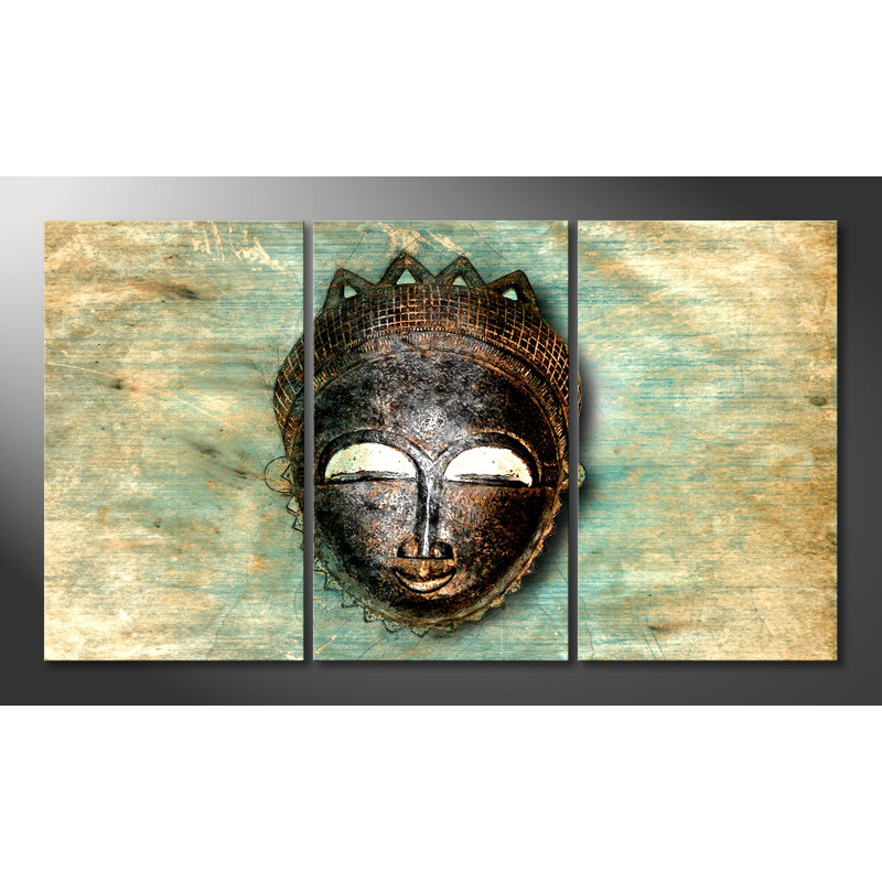 White Eyes - Wrapped Canvas Print, 100 cm H x 180 cm B, 3-tlg. Leinwand-Set