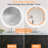 Gaulrapp Frameless Anti Fog LED Bathroom Mirror Dimmable Wall Mounted Vanity Mirror with Memory Function-2083067517