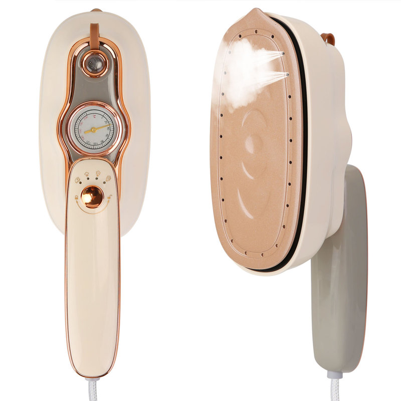 1200W Foldable Handheld Clothes Iron Steamer with Wet Dry Ironing Mode, Beige