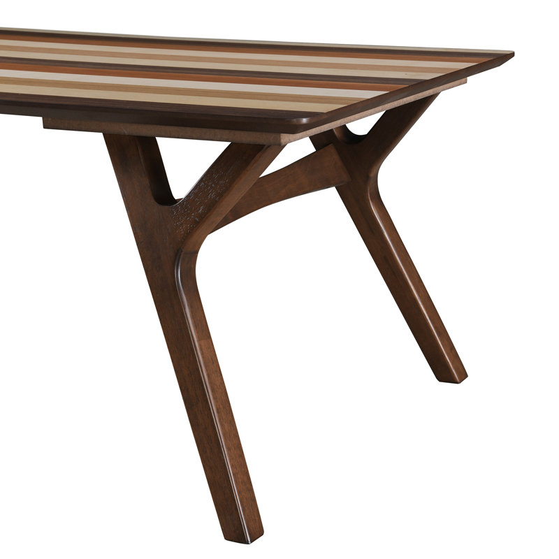 Table basse à 4 pieds, Rayures multicolores