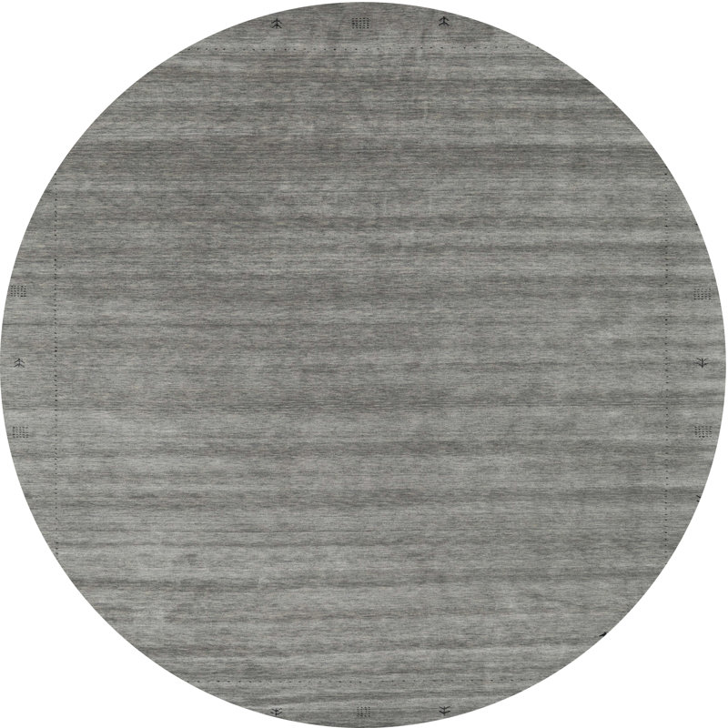 Tapis noir/gris, Rond 5 pi