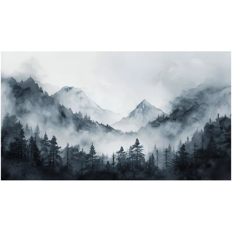 Forest Mountainscape,  105.96" L x 138" W
