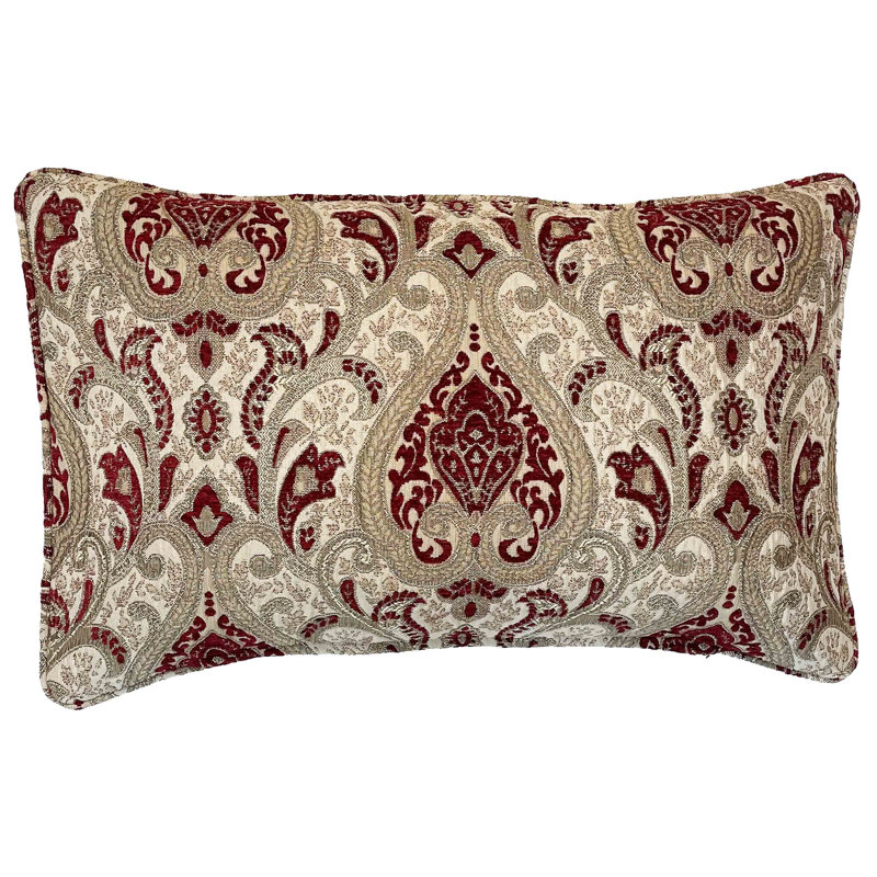 Reversible Jacquard Chenille Pillow Cover And Insert
