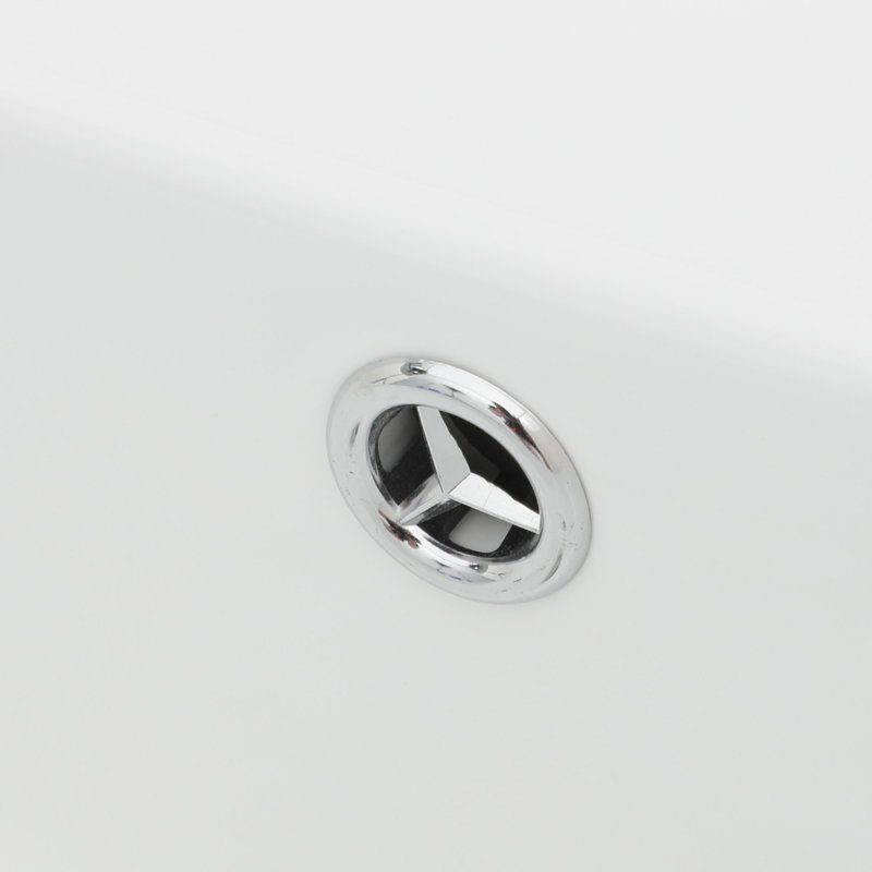 Space-saving Ceramic Sink With Black Towel Bar And Faucet, Ideal For Modern Bathrooms