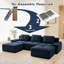 Canapé modulaire en forme de U 117 po avec repose-pieds mobile 117 po-401520466