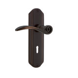 Deco Plate Privacy (Bed & Bath) with Decorative Keyhole and Swan Lever