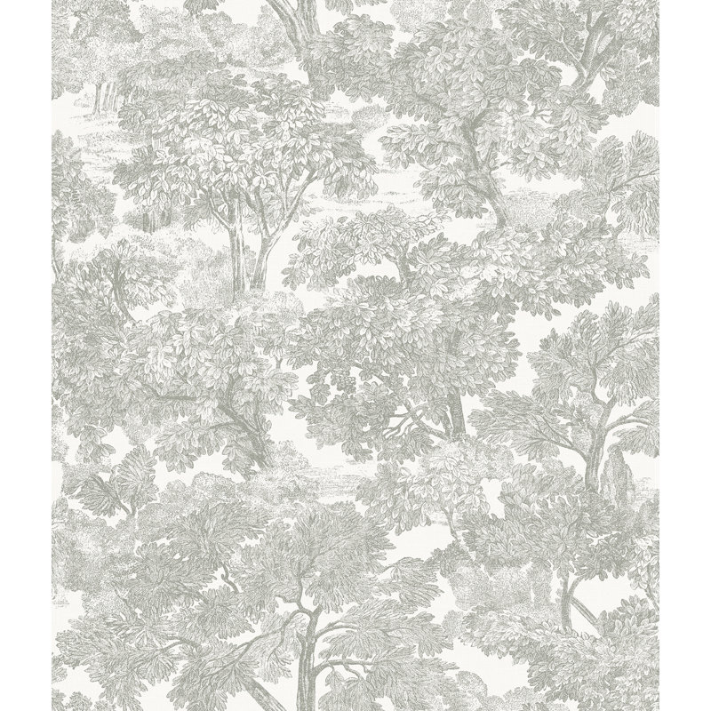 Spinney Toile Roll, Gray, Paper
