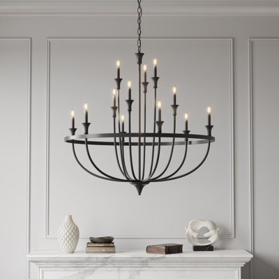 Emery 12 - Light 40.2" Wide Candle Style Classic / Traditional Chandelier