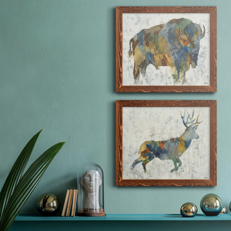 " Plains Icon " 2 - Pieces, 34" H x 20" W x 1" D, Maple Framed Canvas, No Mat