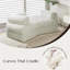 Canapé courbé en velours côtelé confortable de 85 po Lie-Down Comfort Wowmax