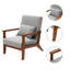 Fauteuil avec coussin et pieds en bois Jannatul