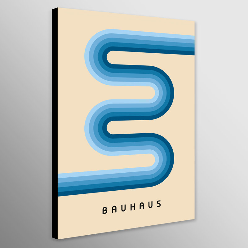 Bauhaus Snake - Wrapped Canvas Print, 31cm H x 21cm W