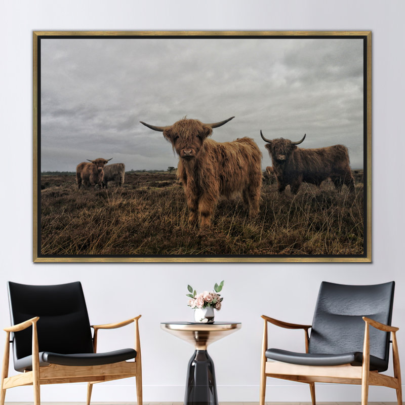 Print on Canvas, Gold, Floater Framed Print without Mat, 80 cm H x 110 cm W