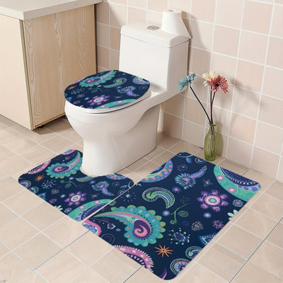 Ensemble de 3 tapis de bain Boho