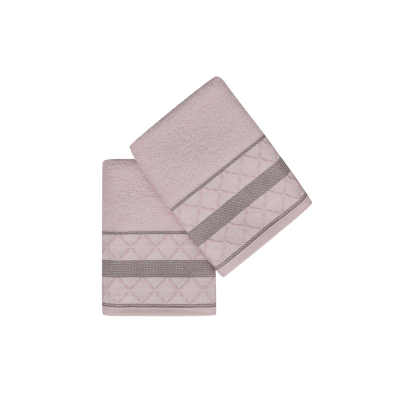 Ensemble de 2 serviettes Liana Lale, Rose
