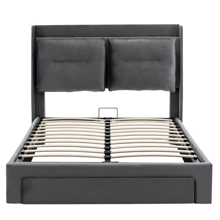 4ft6 Double Bed Storage Bed With Slats And Headboard