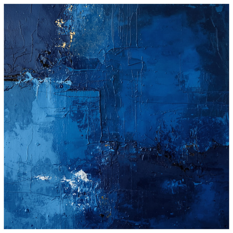 Textured Blue Abstract Comforter, Queen