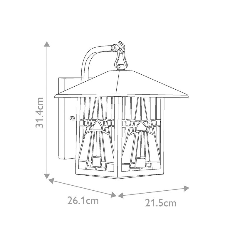 Millbrook Black Outdoor Wall Lantern