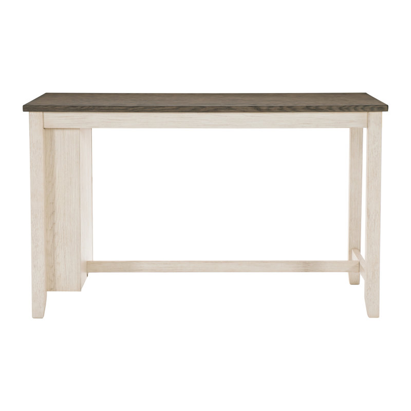 Table rectangulaire à hauteur de comptoir avec tablettes, style moderne pour la cuisine et les étagères de la salle à manger, pièce en bois