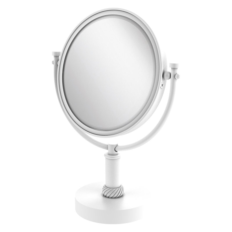 Mooresville Metal Mirror, 3x, Matte White