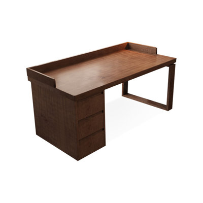Bureaux rectangulaires en bois massif noyer