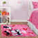 Licensed Disney Minnie Mouse Pink Polyester Youth Digital Printed Area Rug