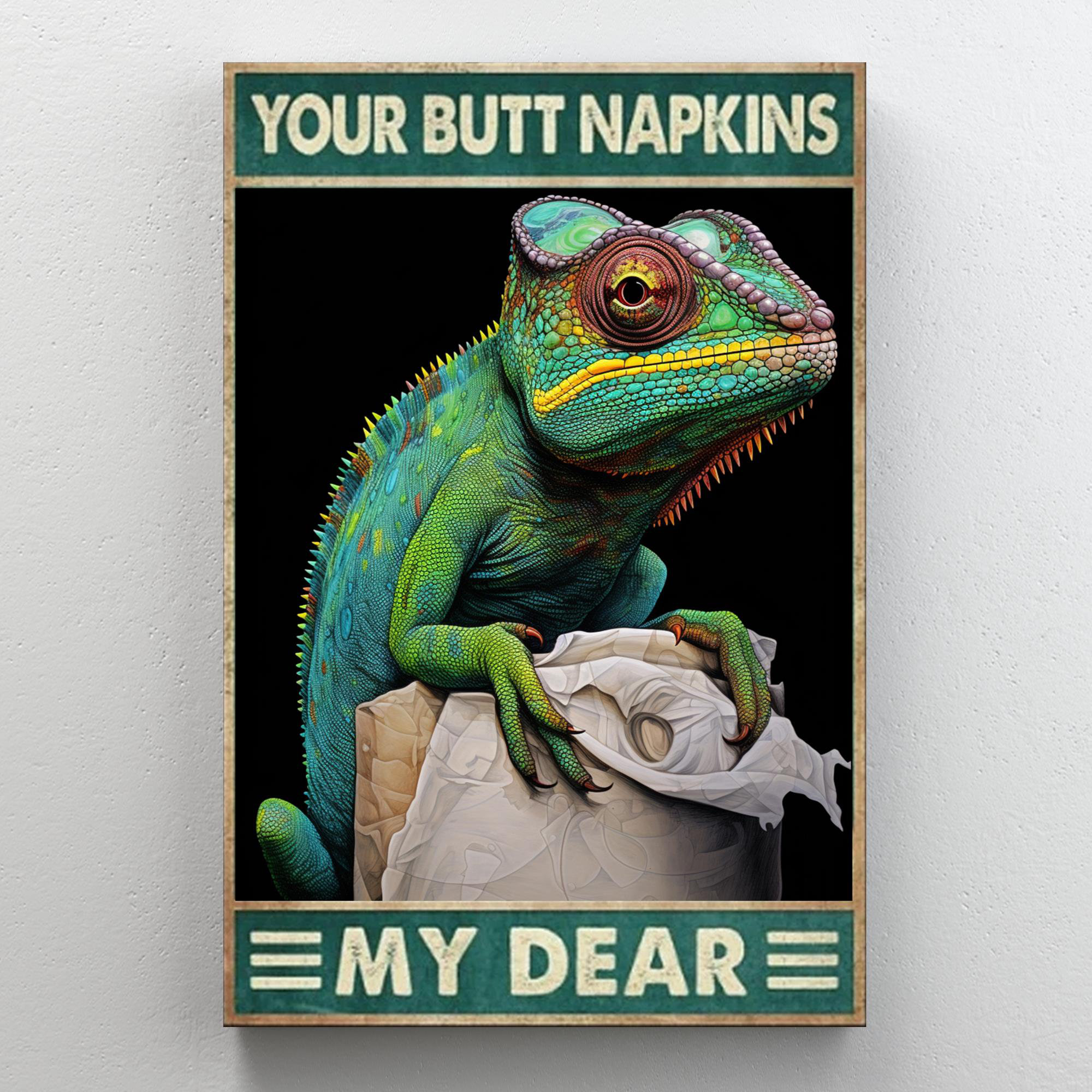 Poster in metallo con scritta Your Butt Tovaglioli My Lord Lady Dear
