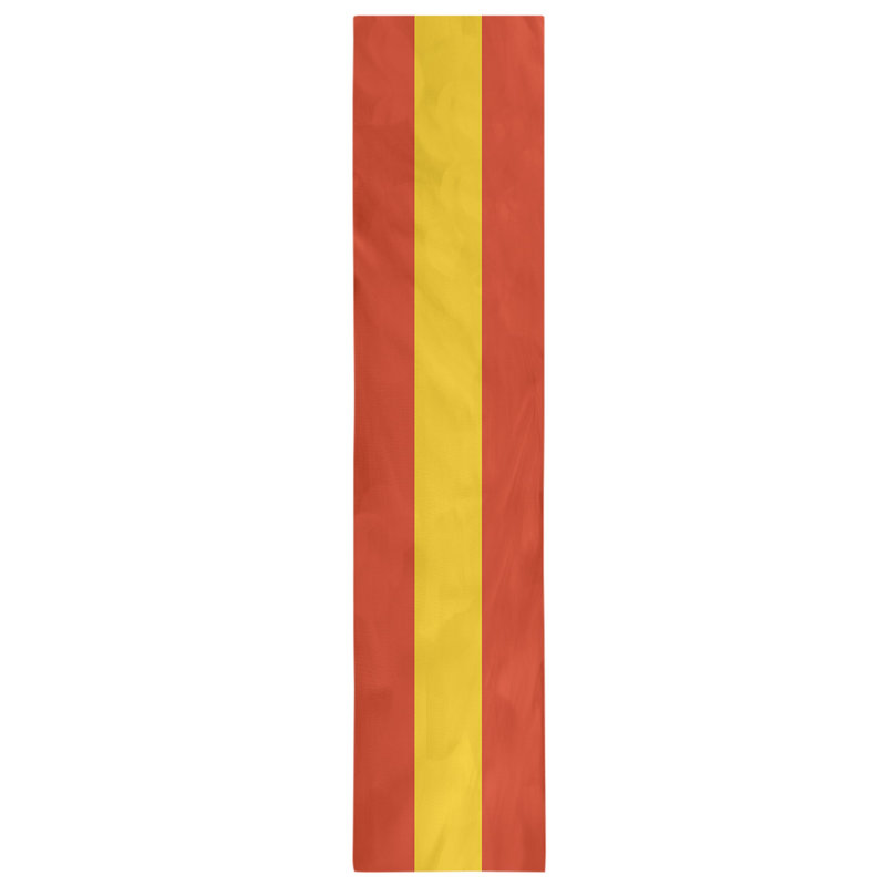 Calgary Table Runner, 90" x 16", Red/Yellow/Red, Cotton Blend