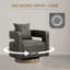Chaise d'appoint 28,9 "en polyuréthane pivotant à 360 ° avec coussin décoratif 28,9" (ensemble de 2)-1697438907-1697438911