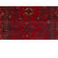 Tapis rouge / brun / noir en laine noué à la main de conception unique 3 pi 2 po x 4 pi 11 po