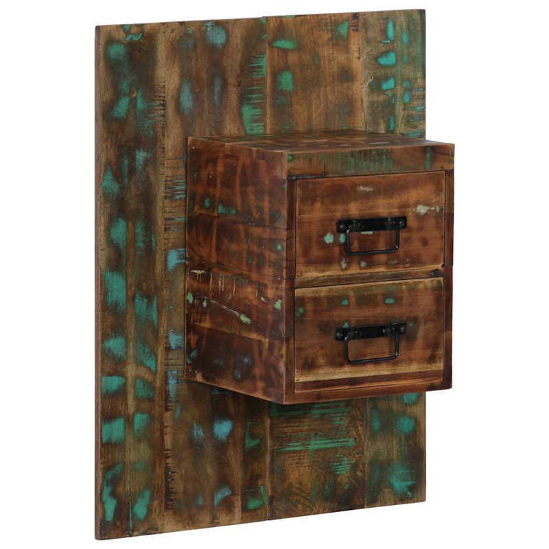 60cm W Solid Wood Bedside Table, Dark Brown