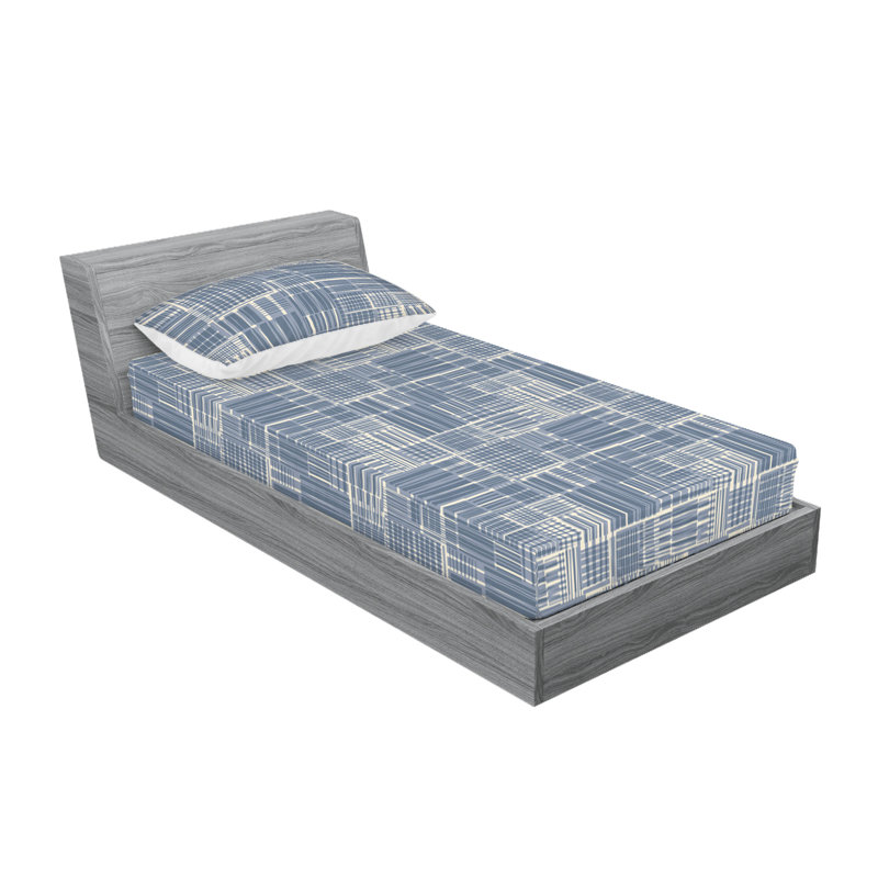 Drap-housse et taies décoratives 3 pièces Ambesonne, Ensemble de draps pour lit simple avec 1 taie d'or